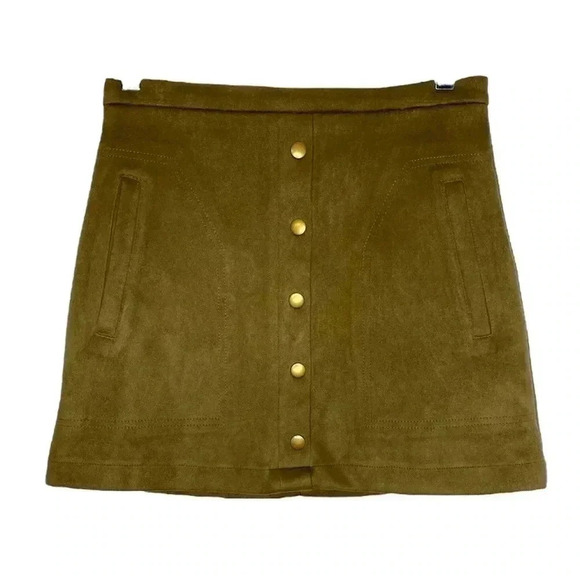 HYFVE FAUX SUEDE SKIRT Short mini skirt - Picture 1 of 8